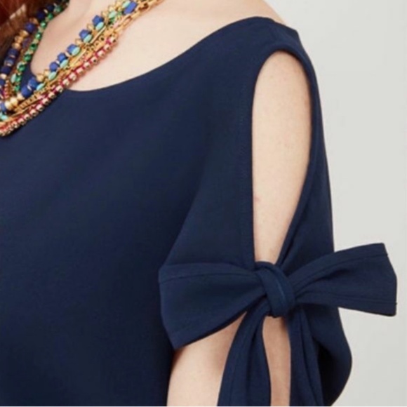 🔷NWOT-STELLA & DOT SIENNA TIE BOW TOP COLD SHOULDER ASYMETRIC🔷 - Picture 3 of 16